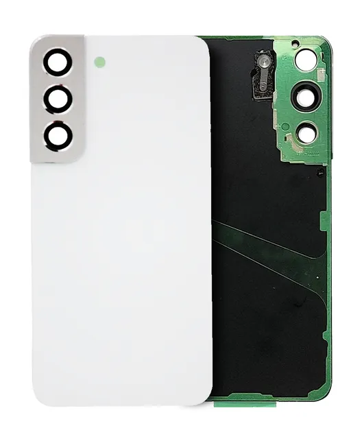 Zadní sklo se sklíčkem kamery pro Samsung Galaxy S22 5G (Service Pack) (bílá)
