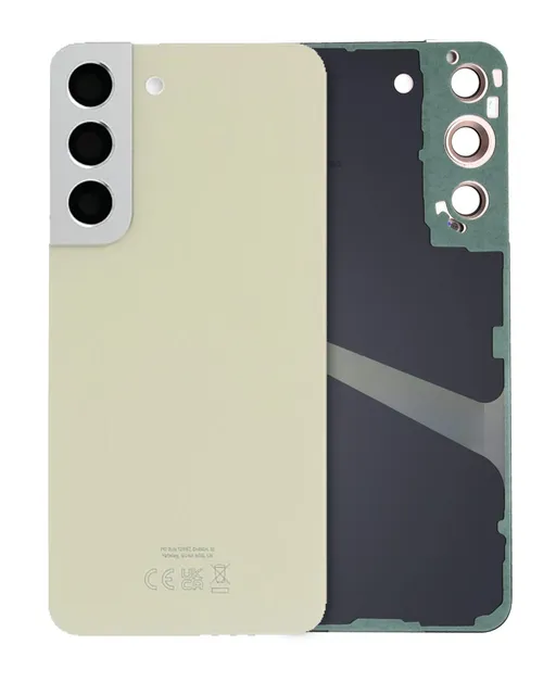 Zadní sklo se sklíčkem kamery pro Samsung Galaxy S22 (Service Pack) (Cream)