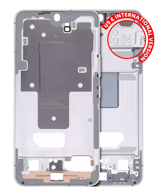 Střední rám (housing) pro Samsung Galaxy S22 5G (US & International Version) (bílá)