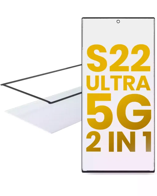 2v1 přední sklo s OCA (předinstalováno) pro Samsung Galaxy S22 Ultra 5G