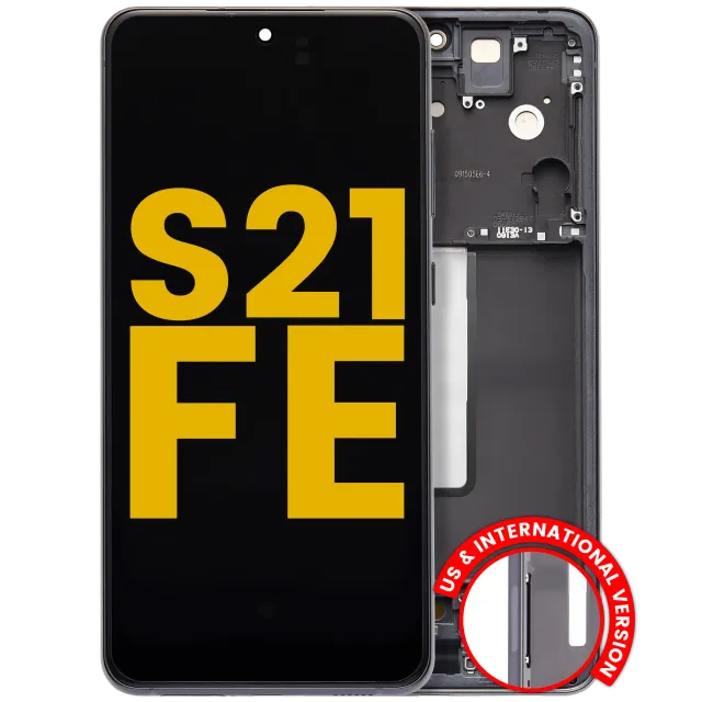 OLED displej s rámečkem pro Samsung Galaxy S21 FE 5G (US & International Version) (repasovaný) (grafitová)