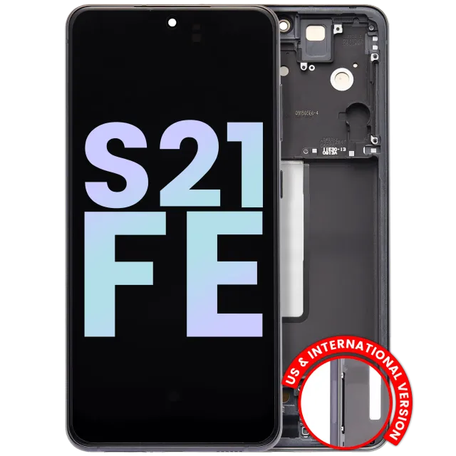 OLED displej s rámečkem pro Samsung Galaxy S21 FE 5G (US & International Version) (Service Pack) (grafitová)