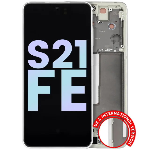 OLED displej s rámečkem pro Samsung Galaxy S21 FE 5G (US & International Version) (Service Pack) (Olive Green)
