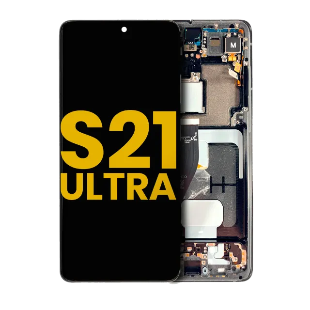 OLED displej s rámečkem pro Samsung Galaxy S21 Ultra 5G (repasovaný) (černá)
