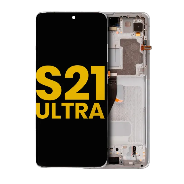 OLED displej s rámečkem pro Samsung Galaxy S21 Ultra 5G (repasovaný) (Phantom Silver)