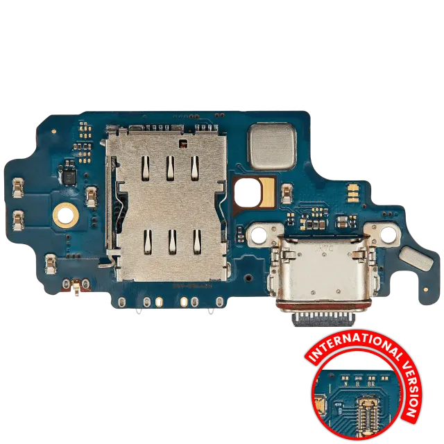 Deska nabíjecího konektoru s čtečkou SIM pro Samsung Galaxy S21 Ultra 5G (G998B) (mezinárodní verze) (Premium)