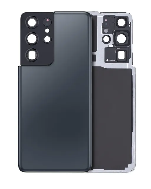 Zadní sklo se sklíčkem kamery pro Samsung Galaxy S21 Ultra (Service Pack) (Phantom Navy)