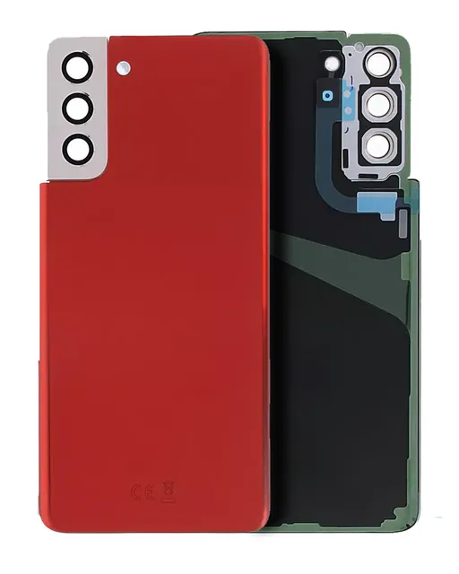 Zadní sklo se sklíčkem kamery pro Samsung Galaxy S21 Plus 5G (Aftermarket Plus) (Phantom Red)