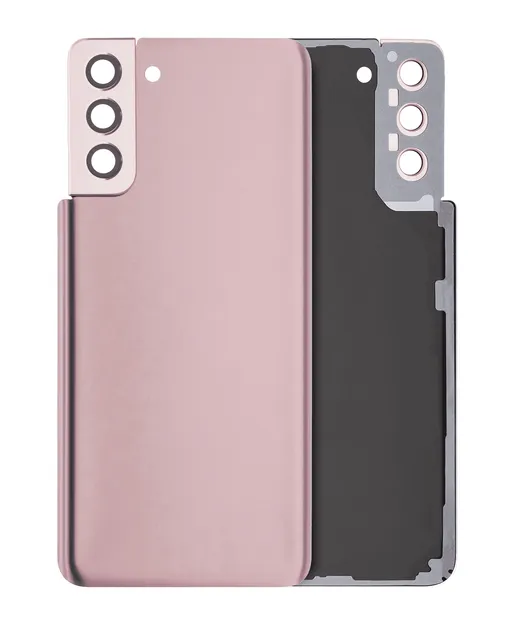 Zadní sklo se sklíčkem kamery pro Samsung Galaxy S21 Plus (bez loga) (Aftermarket Plus) (Phantom Gold)