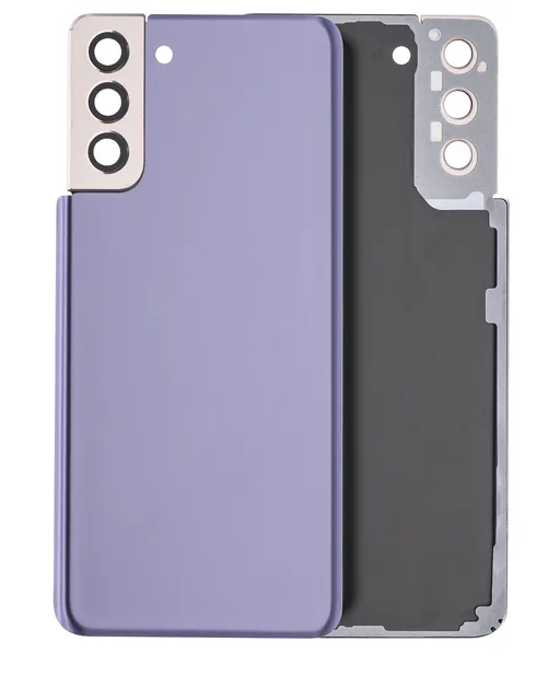 Zadní sklo se sklíčkem kamery pro Samsung Galaxy S21 Plus (bez loga) (Aftermarket Plus) (Phantom Violet)
