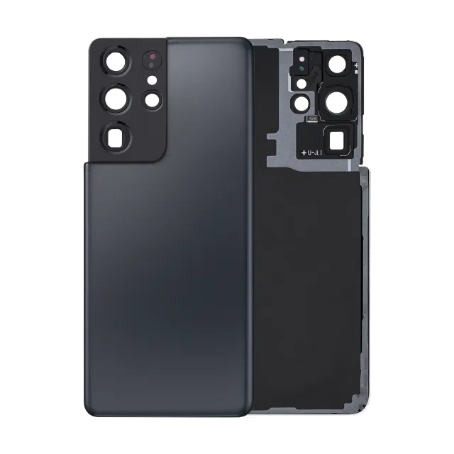 Zadní sklo se sklíčkem kamery pro Samsung Galaxy S21 Ultra (Service Pack) (Phantom Titanium)