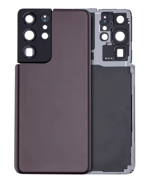 Zadní sklo se sklíčkem kamery pro Samsung Galaxy S21 Ultra (Service Pack) (Phantom Brown)