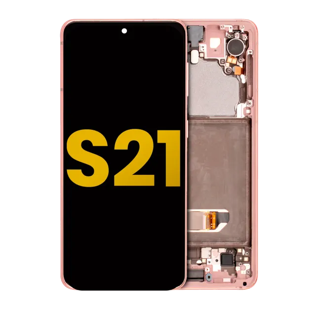OLED displej s rámečkem pro Samsung Galaxy S21 5G (repasovaný) (Phantom Pink)