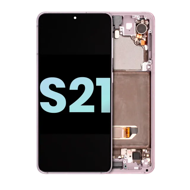 OLED displej s rámečkem pro Samsung Galaxy S21 5G (Service Pack) (Phantom Pink)