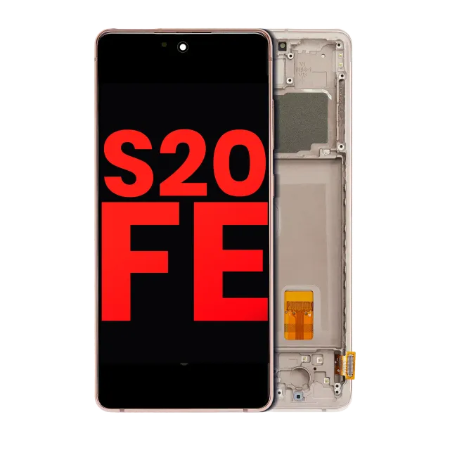 OLED displej s rámečkem pro Samsung Galaxy S20 FE 4G / 5G (Aftermarket Plus) (Cloud Orange)