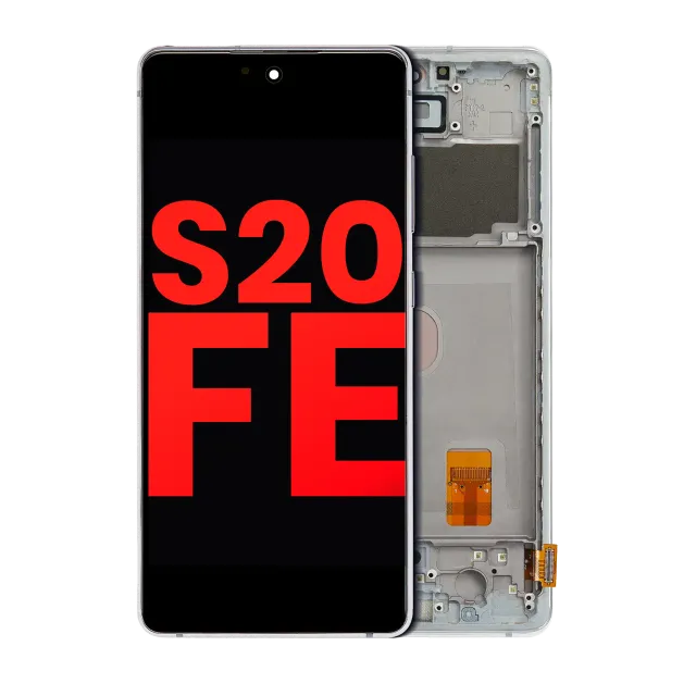 OLED displej s rámečkem pro Samsung Galaxy S20 FE 4G / 5G (Aftermarket Plus) (Cloud Mint)