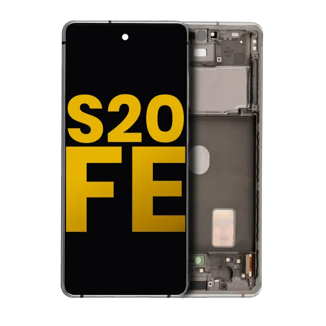 OLED displej s rámečkem pro Samsung Galaxy S20 FE 4G / 5G (repasovaný) (oblačně bílá)