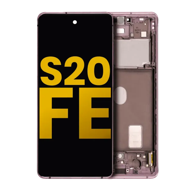 OLED displej s rámečkem pro Samsung Galaxy S20 FE 4G / 5G (repasovaný) (Cloud Lavender)