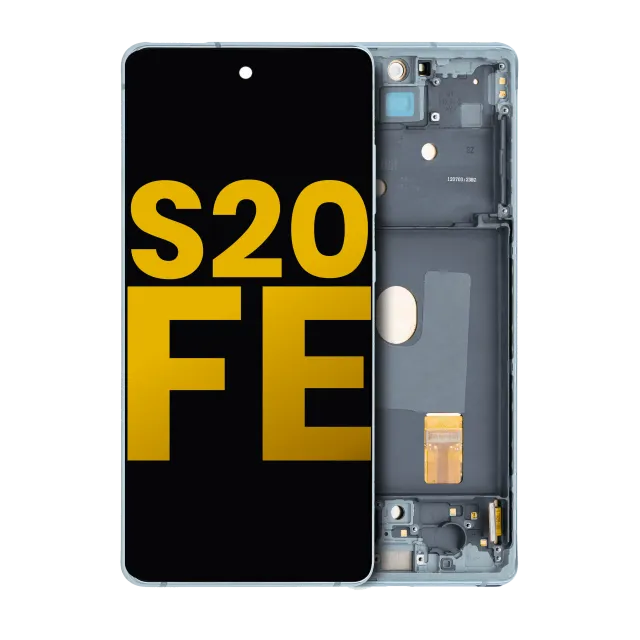 OLED displej s rámečkem pro Samsung Galaxy S20 FE 4G / 5G (repasovaný) (Cloud Mint)