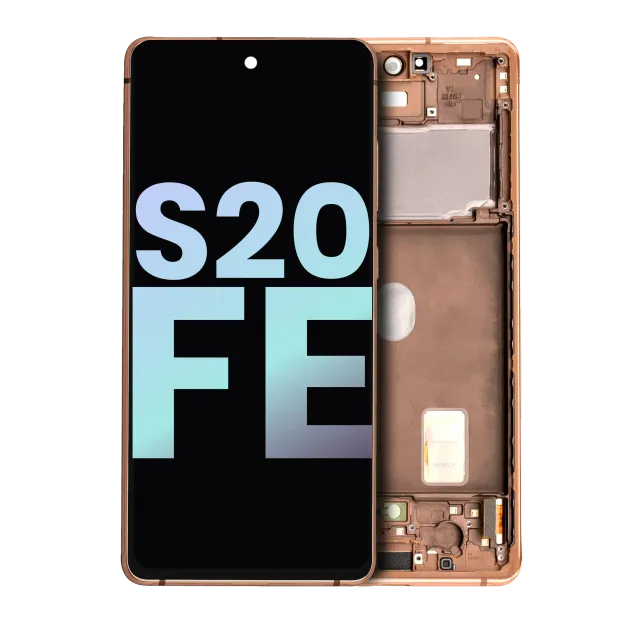 OLED displej s rámečkem pro Samsung Galaxy S20 FE 4G / 5G (Service Pack) (Cloud Orange)
