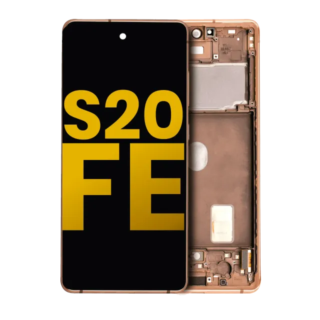 OLED displej s rámečkem pro Samsung Galaxy S20 FE 4G / 5G (repasovaný) (Cloud Orange)