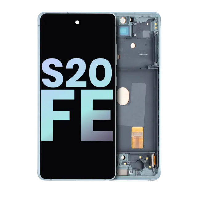 OLED displej s rámečkem pro Samsung Galaxy S20 FE 4G / 5G (Service Pack) (Cloud Mint)