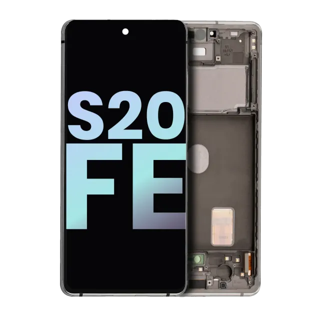 OLED displej s rámečkem pro Samsung Galaxy S20 FE 4G / 5G (Service Pack) (oblačně bílá)