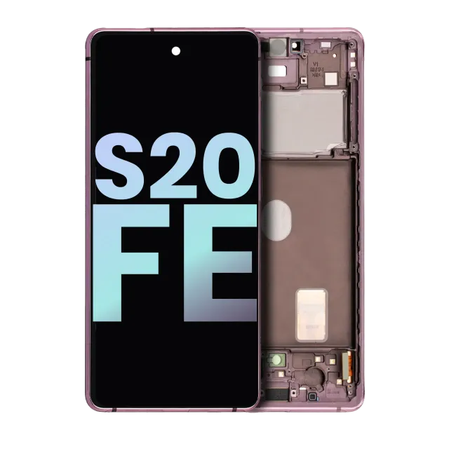 OLED displej s rámečkem pro Samsung Galaxy S20 FE 4G / 5G (Service Pack) (Cloud Lavender)