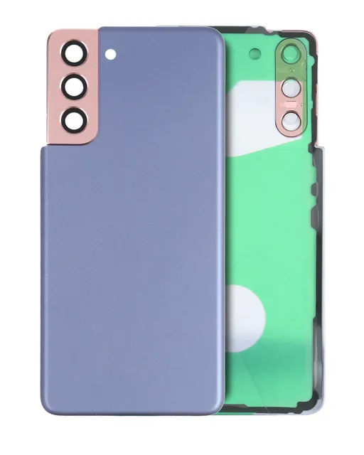 Zadní sklo se sklíčkem kamery pro Samsung Galaxy S21 5G (bez loga) (Aftermarket Plus) (Phantom Violet)