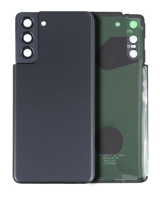 Zadní sklo se sklíčkem kamery pro Samsung Galaxy S21 5G (bez loga) (Aftermarket Plus) (Phantom Gray)