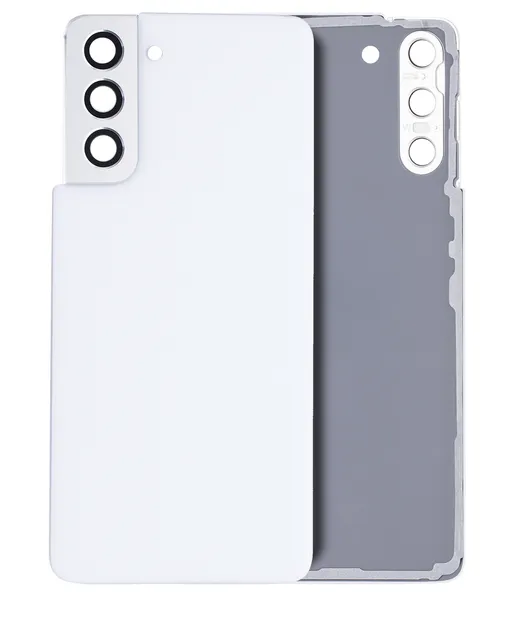 Zadní sklo se sklíčkem kamery pro Samsung Galaxy S21 5G (Service Pack) (bílá)