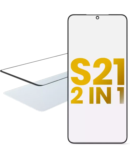 2v1 přední sklo s OCA (předinstalováno) pro Samsung Galaxy S21