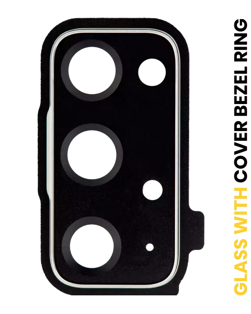 Sklíčko zadní kamery s kryt bezel ring pro Samsung Galaxy S20 FE 4G / 5G (Cosmic Black)