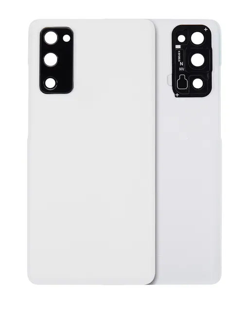 Zadní sklo se sklíčkem kamery pro Samsung Galaxy S20 FE 5G (Aftermarket Plus) (oblačně bílá)