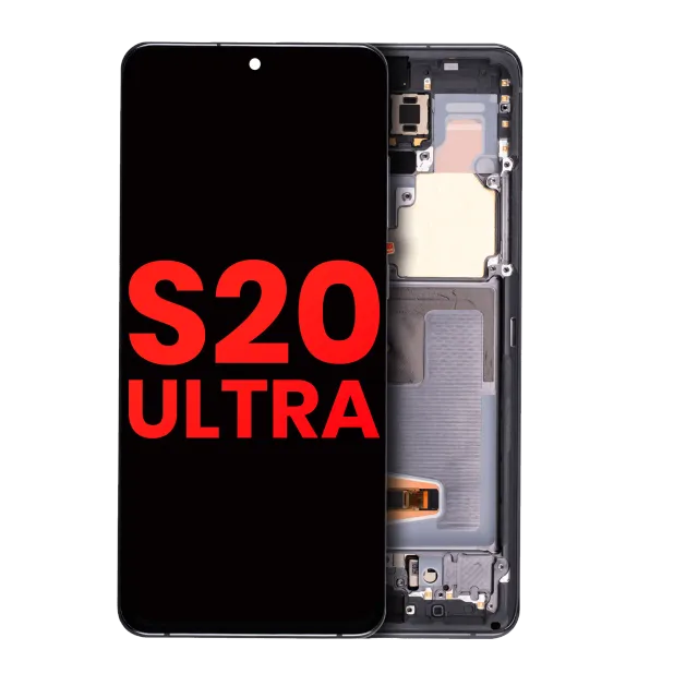 OLED displej s rámečkem pro Samsung Galaxy S20 Ultra 5G (Aftermarket Plus) (Cosmic Gray)