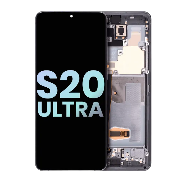 OLED displej s rámečkem pro Samsung Galaxy S20 Ultra 5G (Service Pack) (Cosmic Gray)