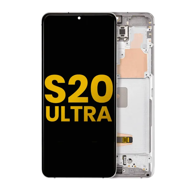 OLED displej s rámečkem pro Samsung Galaxy S20 Ultra 5G (repasovaný) (oblačně bílá)