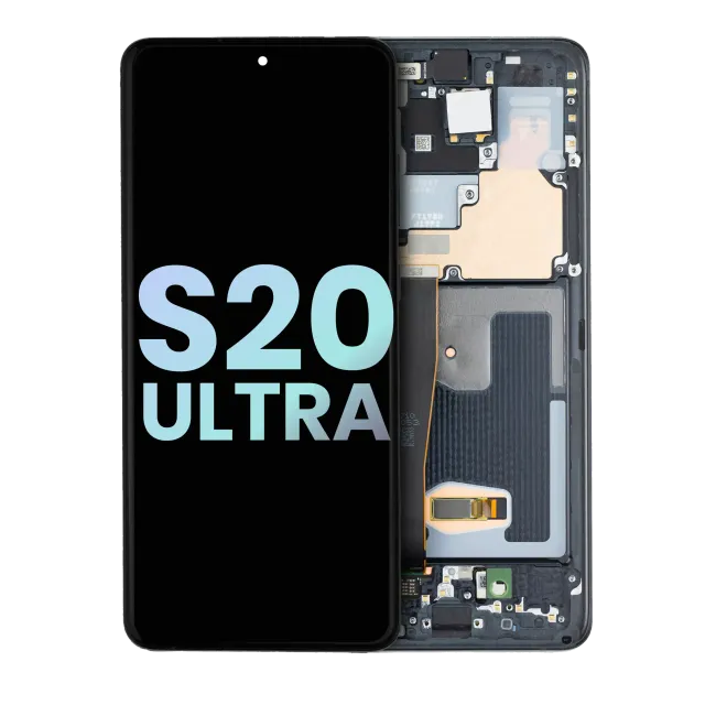 OLED displej s rámečkem pro Samsung Galaxy S20 Ultra 5G (Service Pack) (Cosmic Black)