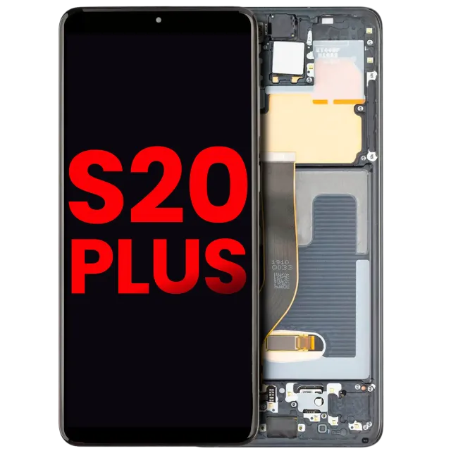 OLED displej s rámečkem pro Samsung Galaxy S20 Plus 5G (Aftermarket Plus) (Cosmic Black)