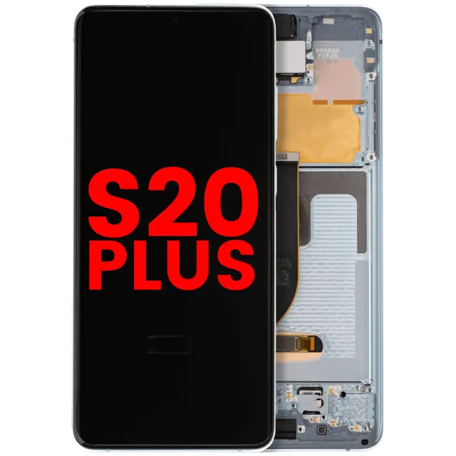 OLED displej s rámečkem pro Samsung Galaxy S20 Plus 5G (Aftermarket Plus) (Cloud Blue)