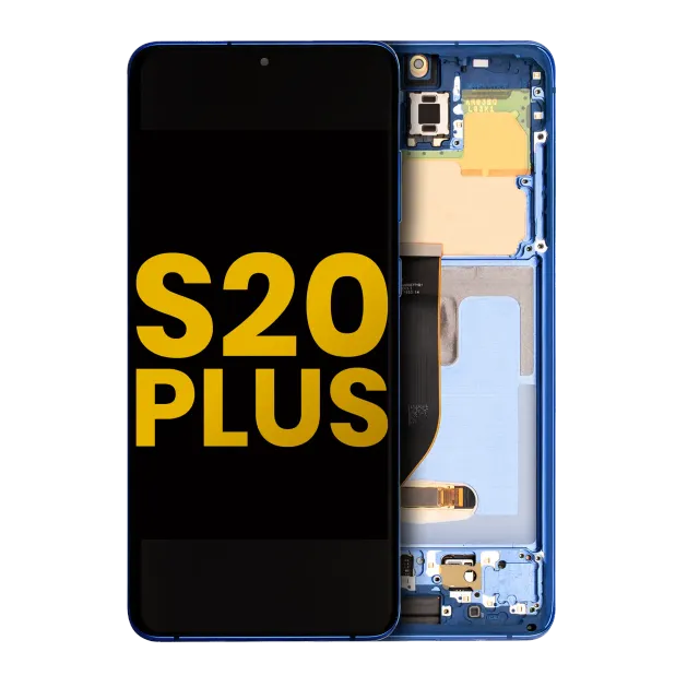 OLED displej s rámečkem pro Samsung Galaxy S20 Plus 5G (repasovaný) (Aura Blue)