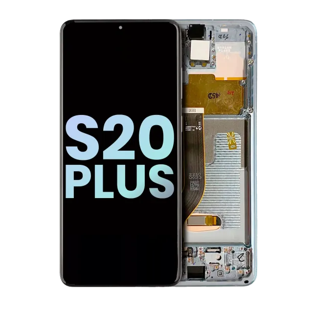 OLED displej s rámečkem pro Samsung Galaxy S20 Plus 5G (Service Pack) (oblačně bílá)