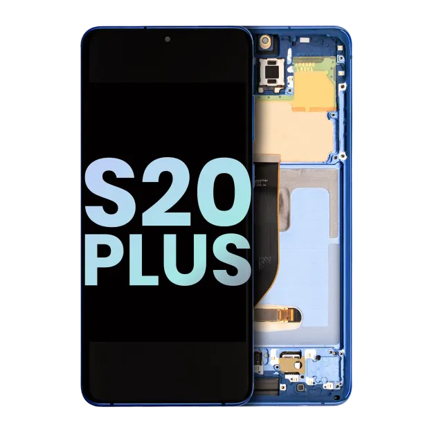 OLED displej s rámečkem pro Samsung Galaxy S20 Plus 5G (Service Pack) (Aura Blue)