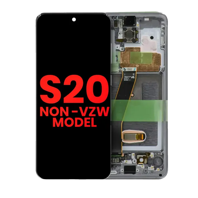 OLED displej s rámečkem pro Samsung Galaxy S20 5G (Non-Verizon 5G UW Frame) (Aftermarket Plus) (Cosmic Gray)