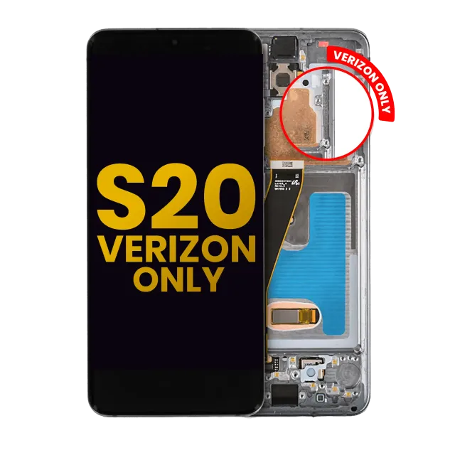 OLED displej s rámečkem pro Samsung Galaxy S20 5G (Verizon 5G UW Frame Only) (repasovaný) (Cosmic Black)