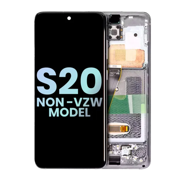 OLED displej s rámečkem pro Samsung Galaxy S20 5G (Non-Verizon 5G UW Frame) (Service Pack) (oblačně bílá)