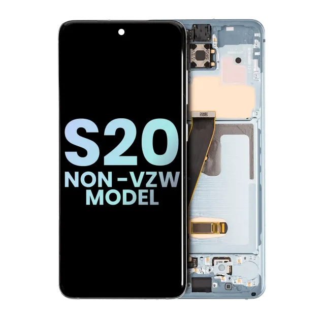 OLED displej s rámečkem pro Samsung Galaxy S20 5G (Non-Verizon 5G UW Frame) (Service Pack) (Cloud Blue)
