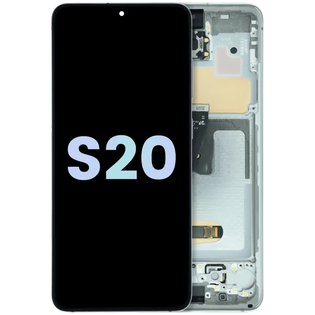 OLED displej s rámečkem pro Samsung Galaxy S20 (Service Pack) (oblačně bílá)