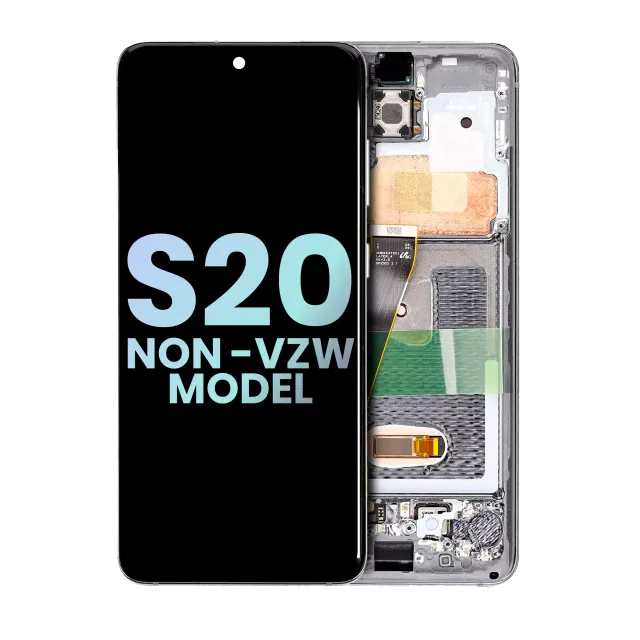 OLED displej s rámečkem pro Samsung Galaxy S20 5G (Non-Verizon 5G UW Frame) (Service Pack) (Cosmic Gray)
