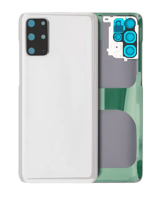 Zadní sklo se sklíčkem kamery pro Samsung Galaxy S20 Plus 5G (bez loga) (Aftermarket Plus) (oblačně bílá)